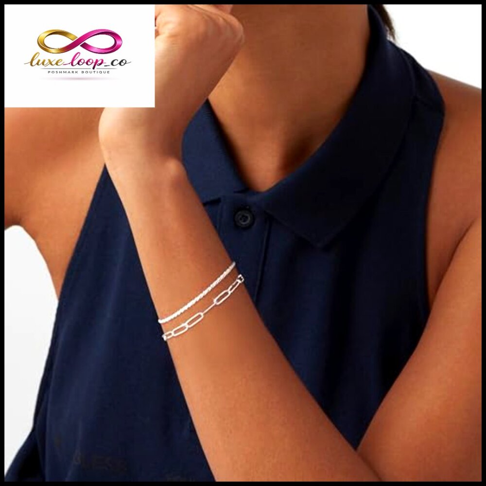 Sterling Silver Plated Adjustable Link Bracelet S… - image 2